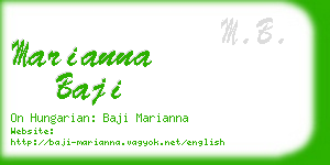 marianna baji business card